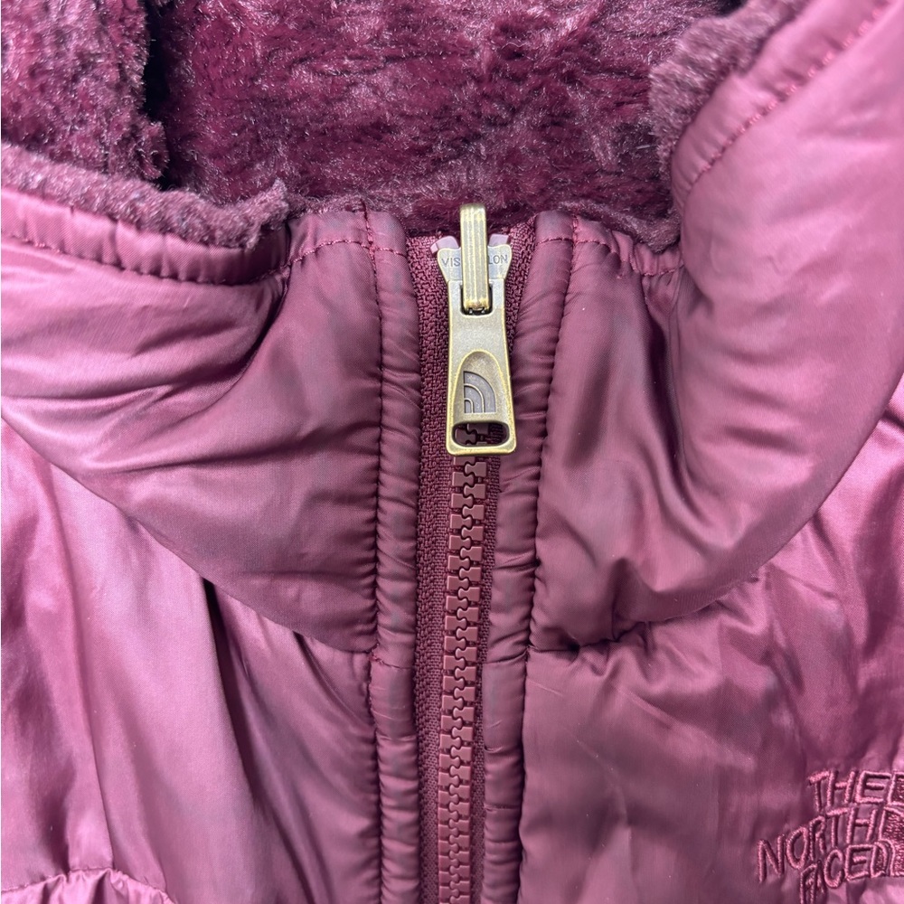 The North Face Girl’s Maroon Mossbud Swirl Insulated Reversible Jacket M 10/12 - Picture 6 of 16